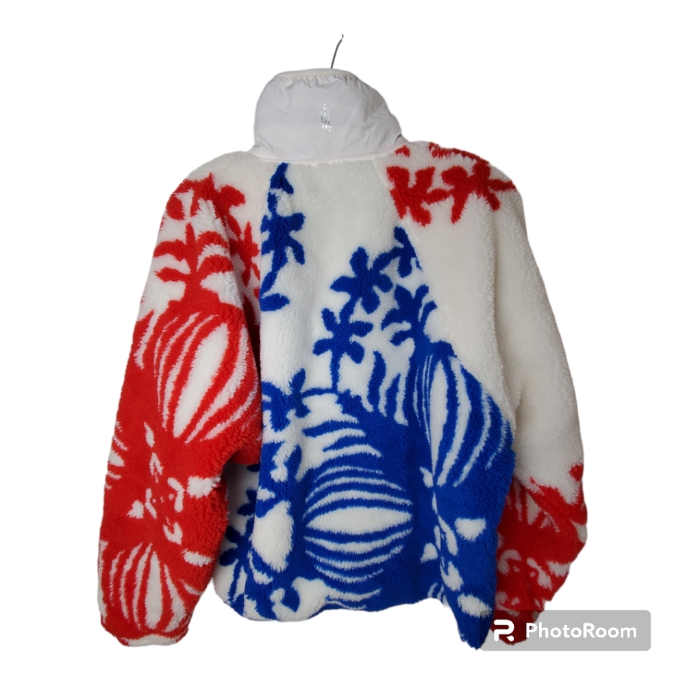 FP free people rocky ridge fleece jacket white blue red - Picture 4 of 11
